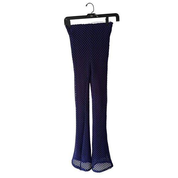 Sammy B Diamond Mesh Bootcut Pants Purple Flared Trashy Y2K NWT Lined Party XS - Picture 6 of 15